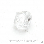 Kunststof kraal bicone facet (crystal)