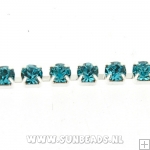 Cupchain 3mm zilveren onderkant (turquoise)