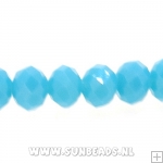 Facet kraal donut 6x4mm (turquoise)