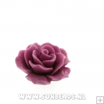 Acryl roosje hanger 25mm roze