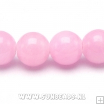 Halfedelsteen rond 8mm (roze)