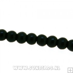 Turquoise kraal rond 4mm (zwart)