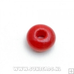 Houten kraal donut (rood)