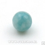 Blue sponge quartz kraal rond facet 14mm