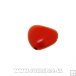 Turquoise kraal hartje 12mm (rood)