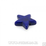 Turquoise kraal ster 20mm (donkerblauw)