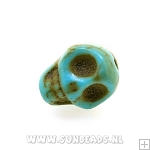 Turquoise kraal skull 10mm (turquoise)