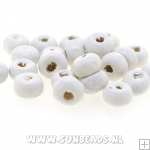 Houten kraal donut 3mm (wit)