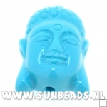 Resin kraal buddha 28mm (turquoise)
