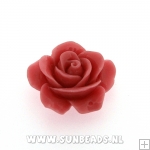 Acryl kraal roosje 18mm lichtroze