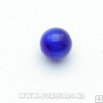 Catseye kraal rond 4mm (donkerblauw)
