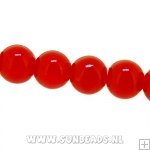Halfedelsteen rond 6mm (rood)