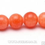 Halfedelsteen rond 8mm (oranje)
