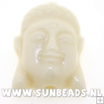 Resin kraal buddha 28mm (beige)