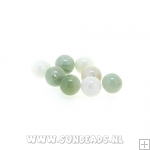 Halfedelsteen rond 4mm (lichtgroen jade)