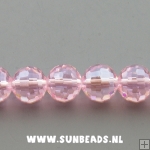 Facet kraal rond 10mm (roze)