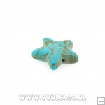 Turquoise kraal ster 25mm (turquoise)