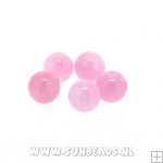 Halfedelsteen rond 8mm (roze)