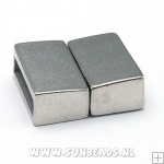 Magneetslot 19x16mm (antique zilver)