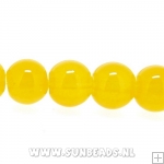 Glaskraal rond 4mm (geel)