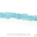 Facetkraal vierkant 3mm (turquoise)