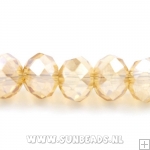 Facet kraal donut 6x4mm (champagne AB)