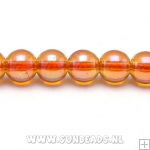 Glaskraal luster 10mm oranje