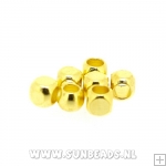 Metalen kraal vierkant 3mm (goud)