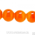 Glaskraal rond 6mm (oranje)