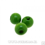Houten kraal rond 8mm (groen)